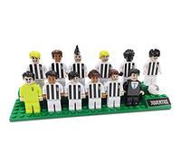 MONDO- Squadra JUVE Toys - Brick Football Collectionner - Equipe Juventus composée par Joueurs et entraineur - Couleurs Noir et Blanche - 25592, Bianco Nero