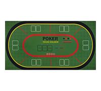 Mondo Tessuti - Tapis de jeu - Texas Hold'em Poker Black Jack Roulette - Haute Qualité Made in Italy (Poker Vert)