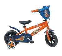 Mondo Toys - 25423 - Vélo Hot Wheels pour Enfant - Taille 10" - Roues et Frein Avant - Orange/Bleu