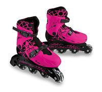 MONDO Toys - 28514 Toys-Girl in Line Skates Ligne réglables-Roues PVC-Roller Enfant/Fille-Size M/Dim. 33/36-28514, Uni, 28514, Fuchsia, M
