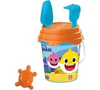 Mondo Toys - BUCKET SET + WATER CAN BABY SHARK - Seau 17 cm avec cruche pour eau - Jouet de plage (6 pièces) pour enfants - 28643
