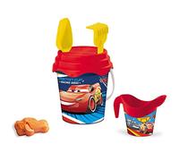 Mondo Toys - BUCKET SET + WATER CAN CARS - Seau 17 cm avec cruche pour eau - Jouet de plage (6 pièces) pour enfants - 18532