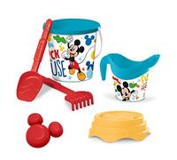 Mondo Toys - BUCKET SET + WATER CAN MICKEY - Seau 17 cm avec cruche pour eau - Jouet de plage (6 pièces) pour enfants - 18535
