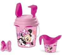 Mondo Toys - BUCKET SET + WATER CAN MINNIE - Seau 17 cm avec cruche pour eau - Jouet de plage (6 pièces) pour enfants - 18833