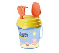 Mondo Toys - BUCKET SET + WATER CAN PEPPA PIG -Seau 17 cm avec cruche pour eau - Jouet de plage (6 pièces) pour enfants - 28053