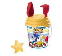 Mondo Toys - BUCKET SET + WATER CAN SONIC - Seau 17 cm avec cruche pour eau - Jouet de plage (6 pièces) pour enfants - 28707