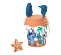 Mondo Toys - Bucket Set + Water Can Stitch - Seau ø17 cm avec cruche pour Eau - Jouet de Plage (6 pièces) pour Enfants - 28736