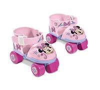 Mondo Toys - Patins à roulettes réglables Minnie Disney - Taille du 22 à 29 - Ensemble Complet de Sac Transparent, coudières et genouillères - 28701