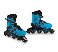 Mondo Toys - Rollers garçon - Patins en Ligne - Roues en PVC - Roller Enfant/garçon - Taille M/Pointure 33/36-28330 Bleu