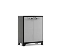 Mondo Viro Armoire XL en résine de jardin Hitan avec étagères intérieures et pieds surélevés (basse - 80 x 44 cm 100 h)