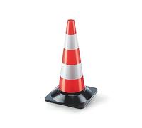 Mondo Viro Cône de répartition du trafic réfléchissant en LTPE rouge et blanc H 50 cm