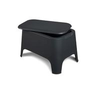 Mondo Viro Ensemble de jardin en résine Petra table conteneur et fauteuil d'extérieur (Table anthracite)