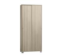 Mondo Viro Meuble buffet "Slide" avec pieds en bois 2 portes et 4 tiroirs cm 136 x 41 86h (Ormo Clair/Ormo Claro)