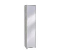 MONDO VIRO un mondo a casa tua Mondo Viro Colonne 1 porte miroir ""Mirror1"" meuble en bois 43 x 29 cm 190 h (Ciment/Miroir Naturel)