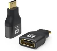 Mondodigitale-2 Pièces Adaptateur Mini Hdmi Vers Hdmi, Aluminium Câble De Couplage Connecteur 8K@60Hz, 4K@120Hz Arc Hdr10+ Dolby Vision 3D Vrr Allm Hdcp