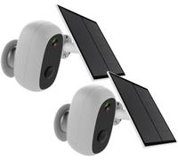 MONDODIGITALE-2X Caméra Wifi D'Extérieure Sans Fil Avec Panneau Solaire