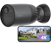 MONDODIGITALE-4K Caméra De Surveillance Wifi Extérieure Sans Fil,Autonomie De 10400 Mah,Mode Aov,Détection Des Humains/Véhicules,Vision Nocturne Couleur,Défense Active,Audio Bidirectionnel,Bc1