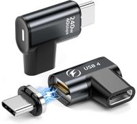 MONDODIGITALE-Adaptateur Magnétique Usb C 240 W, Adaptateur Usb C 24 Broches À 90 Degrés De Type C Avec Transfert De Données Usb4 40 Gbit/S, Vidéo 8K 60 Hz Pour Thunderbolt 3/4, Macbook Pro/Air Elbow