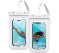 Mondodigitale-Aqua Shield Lot De 2 Pochette Etanche Smartphone Universelle Certifiée Ipx8 Pour Iphone Samsung Galaxy Huawei Xiaomi Google Et Jusqu'à 8,2""-Blanc