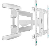 MONDODIGITALE-Bras Tv Mural Articulé Blanc 40""-75"" Tv Ecran, Accroche Television Mural De 45,5 Kg-Support Tv Mural Orientable Vesa 200X100-600X400/Fixation Tele Murale Inclinable Pivotant M6L-W Blan