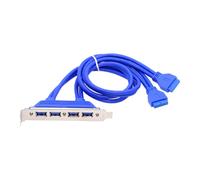 MONDODIGITALE-Câble Interne Usb 3.0 Femelle À 4 Ports, Plaque De Montage Sur Carte Mère, Câble De Diaphragme À 20 Broches Avec Support Pci 50 Cm