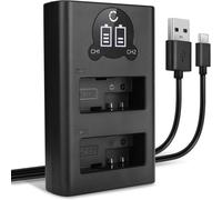 MONDODIGITALE-Chargeur Double Lp-E8 Smart Et Rapide Compatible Avec Alimentation Dual Lc-E8 Lc-E8E Câble Usb De Charge