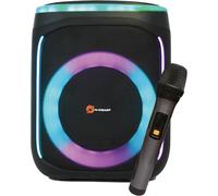 MONDODIGITALE-Flash Banger 606-Haut Parleur Bluetooth Portable Avec Lumières-Partybox De 300 Watts Avec Microphone Sans Fil Et Batterie Intégrée-6 Heures D'Autonomie