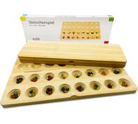 Mondodigitale-Jeu De Pierres Hus Bao Grand En Bois Avec Des Pierres Précieuses. Le Jeu De Stratégie Pour Petits Et Grands Connu Depuis La École Maternelle-7953