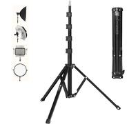 MONDODIGITALE-Lampe Trépied Aluminium Trépied Lumière Trépied Charge 8Kg Pour Studio Photographie Extérieure Anneau Lumière Flash Light Avec Sac, Hauteur Max. 180Cm
