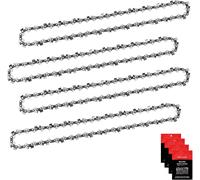 MONDODIGITALE-Lot De 4 Chaînes De Tronçonneuse 45 Cm 3/8"" Lp Division 1,3 Mm 62 Maillons D'Entraînement Compatible Avec Bosch, B&Q Performance Power, Dolmar, Gardol, Greenworks, Husqvarna, Mac Allist