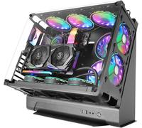 MONDODIGITALE-Mcb, Boîtier Pc Gaming Atx Xl, Custom Premium Edition, Structure Modulaire Double Chambre, Noir