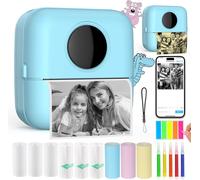 MONDODIGITALE-Mini Imprimante Thermique Sans Encre Avec 9 Rouleaux De Papier Thermique, Stylo De Couleur Pour Ios Et Android, Imprimante De Poche Bluetooth, Imprimante De Reçus Portable Intelligente