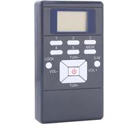 MONDODIGITALE-Mini Radio Fm Numérique Portable Ecran Lcd Radio De Poche Recherche Automatique/Manuel 3.5Mm Ecouteur Intra-Auriculaire (Gris)