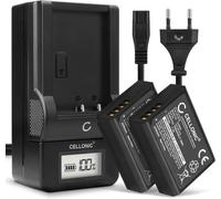 MONDODIGITALE-Pack De 2X Batteries Lp-E10 1020Mah Avec Station De Charge Et Prise Secteur Compatible Avec Canon Eos 1100D 1200D 1300D 2000D 4000D Eos Rebel T6 T3, Chargeur Lcd Lc-E10