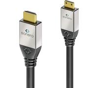 Mondodigitale-Premium 3,00M Mini Hdmi Cable, Câble Hdmi Haut Débit Avec Ethernet, 4K / Uhd / 60Hz, 18 Gbps, Noir