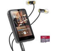 MONDODIGITALE-R1 Lecteur Mp3 Hifi Avec Bluetooth 5.1 Hi-Res Audio Certifié Dsd 256 Native Tidal Qobuz Player Mseb Tuning Écran Tactile 32 Go + Écouteurs Yves