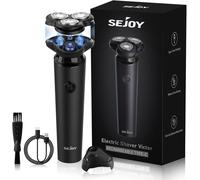 MONDODIGITALE-Rasoir Électrique Pour Le Visage,Rasoir Rotatif Rechargeable 3D,Rasoir À Sec,1.5 Heures De Charge Rapide,Tête De Rasoir Magnétique,Anti-Pincement,Cadeaux De Voyage Pour La Maison Voitur