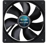 MONDODIGITALE-Silent 12 Pwm Black Ventilateur 120 Mm Cfm 54.9 Max Dba 32.1 Voltage (V) 12 Connecteur 3 Broches Rpm 1200 120 X 120 X 25 Mm Noir