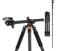 MONDODIGITALE-Trépied Horizontal En Fibre De Carbone De 184 Cm Avec Tête Sphérique À 360 Degrés, Plaque De Dégagement Rapide Pour Appareil Photo Reflex Numérique De Voyage, Caméscope, Caméscope