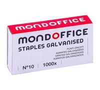 MONDOFFICE Agrafes N°10 en acier galvanisé - Capacité 10 feuilles - Boîte de 1000