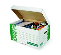 MONDOFFICE Caisse archives Premium - L.54 x P.36 x H.26 cm - Vert - Lot de 10