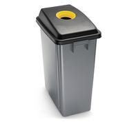 MONDOFFICE Couvercle pour poubelle de tri 60 L - Jaune