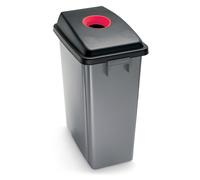 MONDOFFICE Couvercle pour poubelle de tri 60 L - Rouge