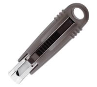 MONDOFFICE Cutter avec revêtement plastique - Lame auto-rétractable 18 mm - Gris