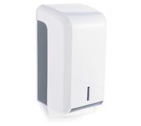 MONDOFFICE Distributeur de papier toilette mixte : en paquets ou en rouleaux - Blanc