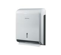 MONDOFFICE Distributeur d'essuie-mains capacité 400 à 600 feuilles en ABS avec fermeture à clé - Blanc