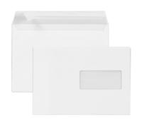 MONDOFFICE Enveloppe blanche recy C5 162 x 229 mm 80g fenêtre 45 x 100 mm - autocollante bande protectrice - Lot de 500