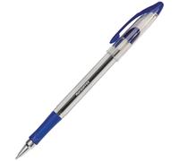 MONDOFFICE Grip Stic - Stylo bille à capuchon pointe moyenne 07 mm - Bleu