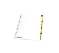 MONDOFFICE Intercalaires alphabétiques A4+ en bristol 170g blanc - 20 divisions couleur