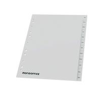 MONDOFFICE Intercalaires mensuels A4 en polypropylène gris - 12 divisions